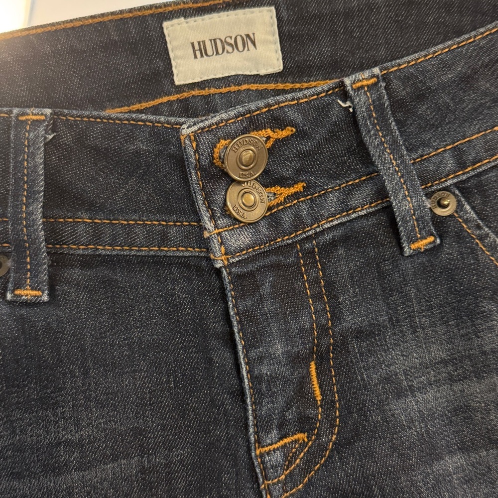 HUDSON Womens Malibu Cap Cuffed Low‎ Rise Cropped Capri Jean Shorts Sz 26 NWOT - Picture 10 of 15